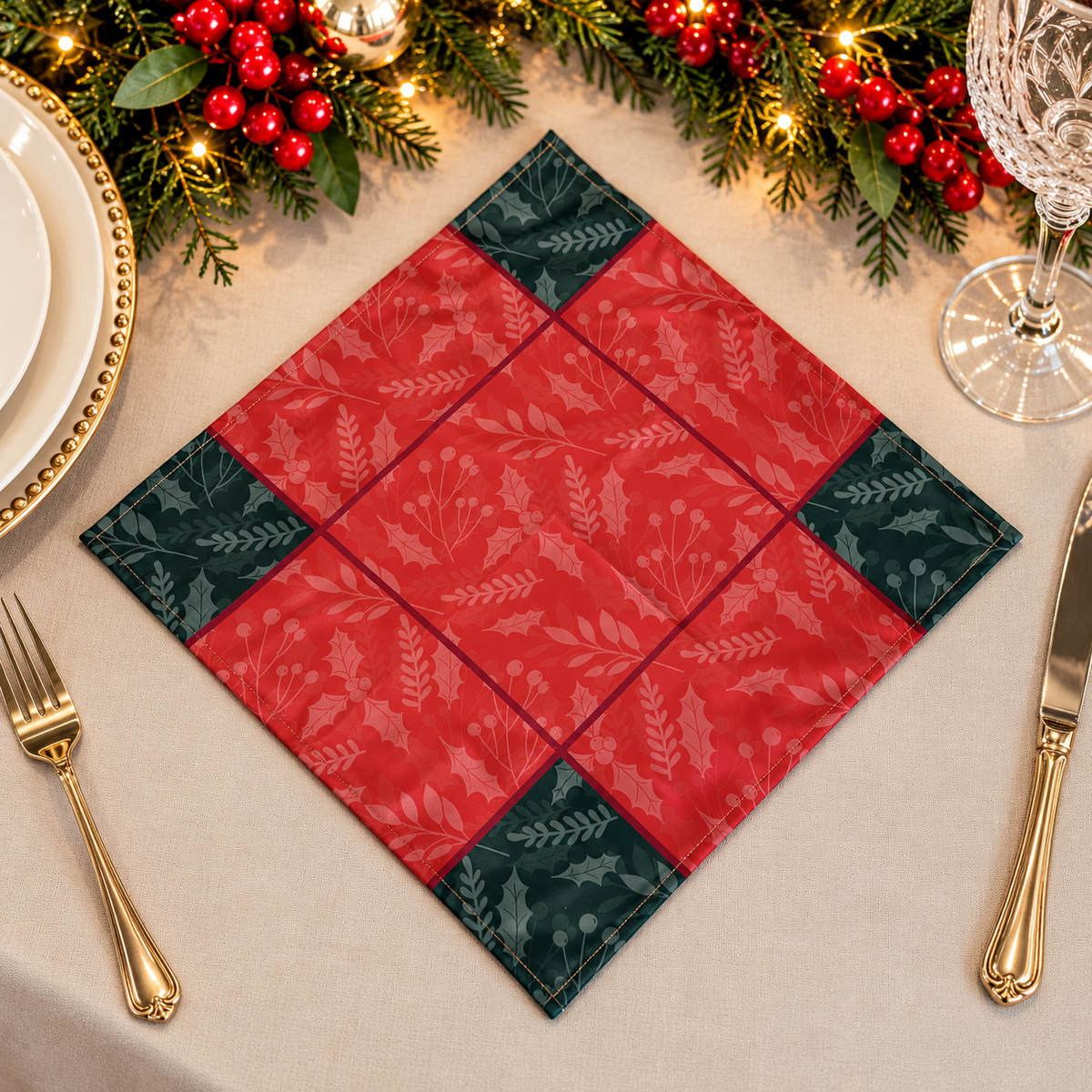 Servilletas de Tela Navideñas Christmas Magic Fold