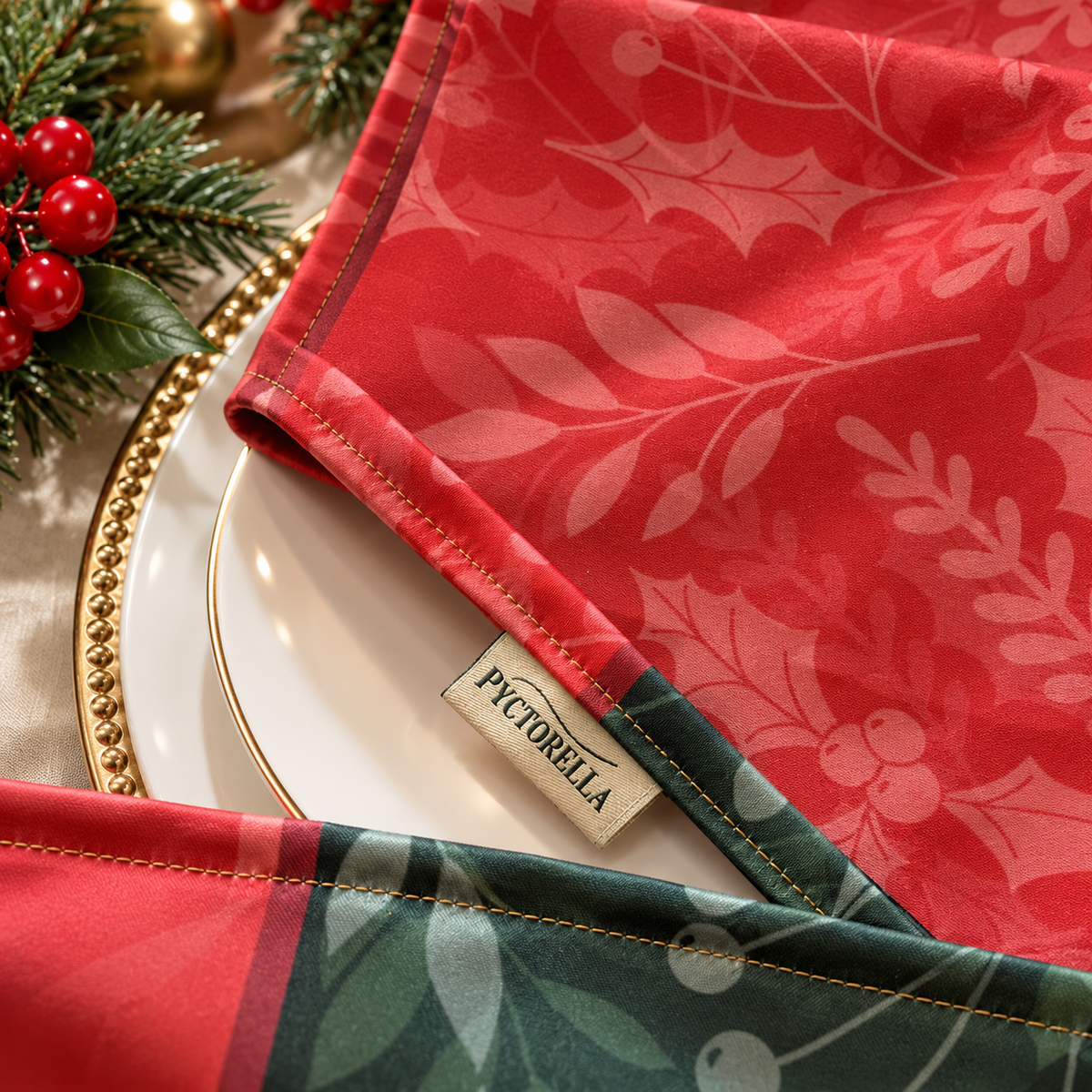 Servilletas de Tela Navideñas Christmas Magic Fold