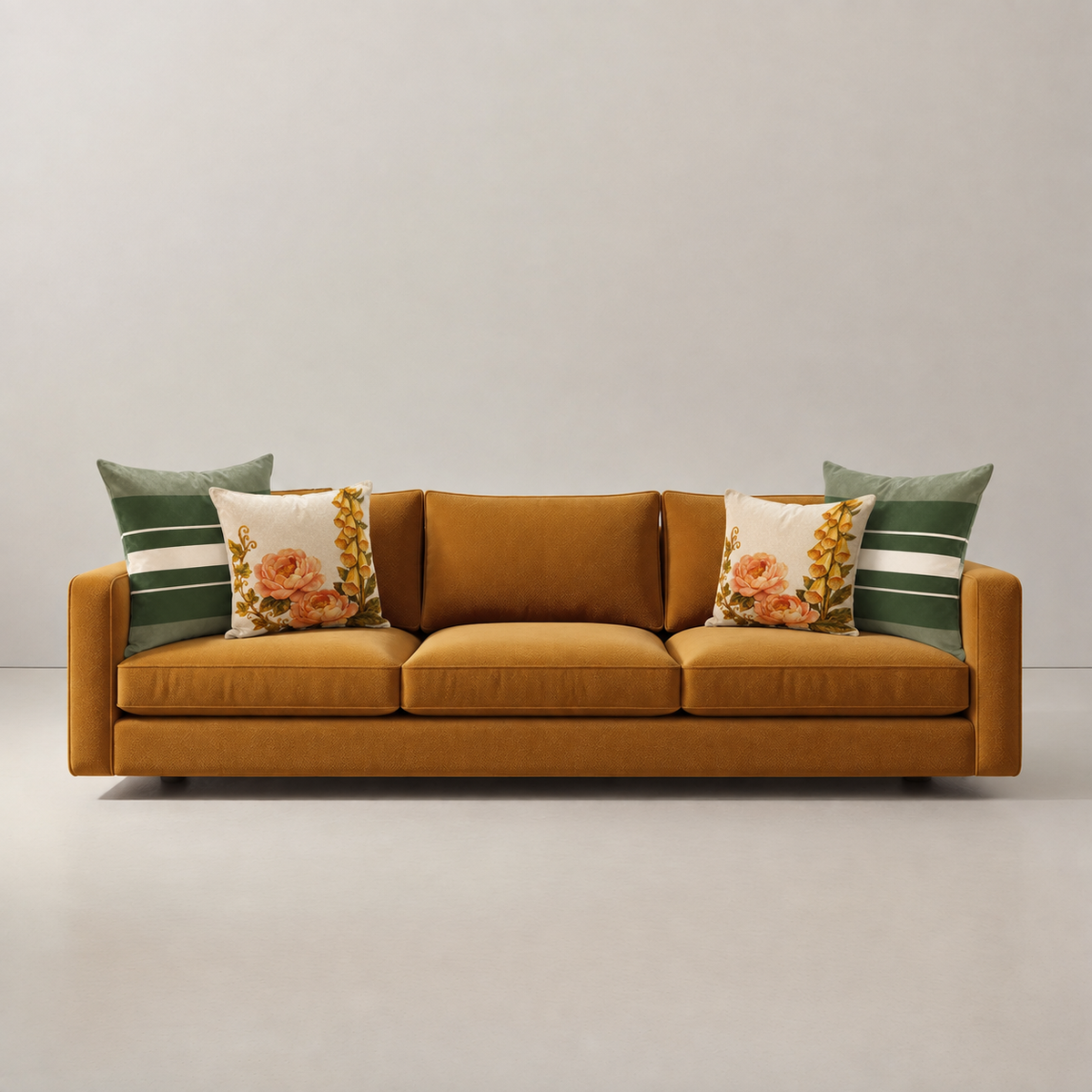 Cojines Golden Bloom Estampados Geometricos - Olive Terrace Lines - Sofa Olive Terrace Lines