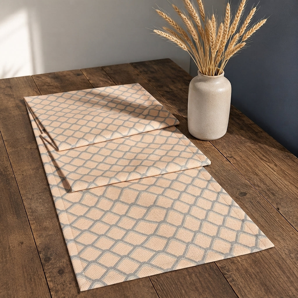 Camino de mesa Heritage Meadow: Gray Honeycomb - imagen 1