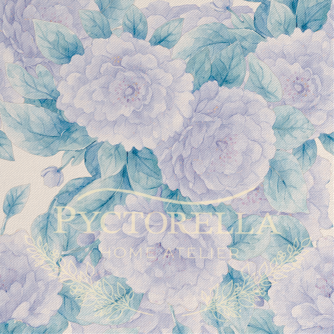 Mantel Mist Garden: Mist Peonies - Tela Mist Peonies