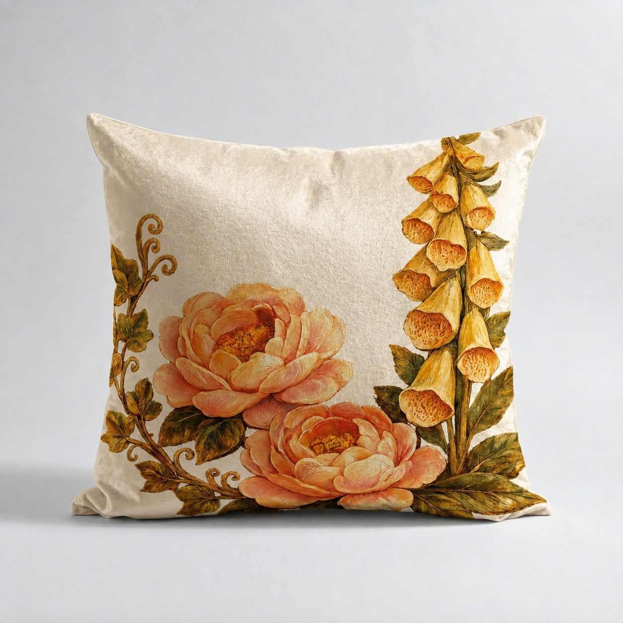 Cojines Golden Bloom Estampados Florales - Warm Oil Bouquet - Warm Oil Bouquet