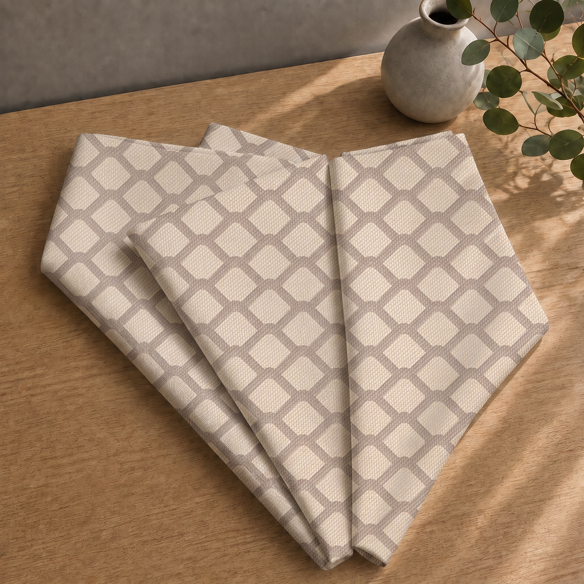 Mantel Heritage Meadow: Gray Honeycomb - Mantel Gray Honeycomb
