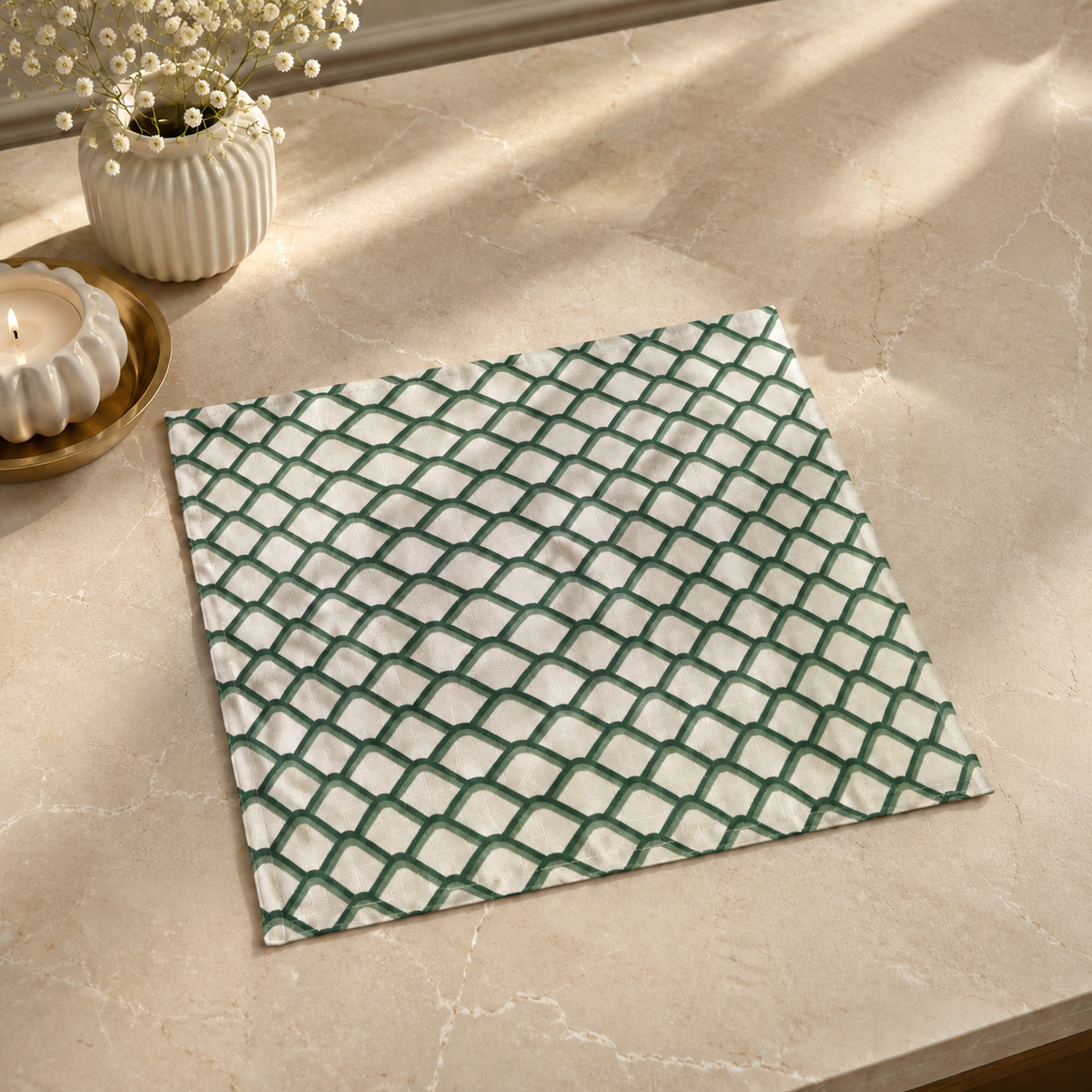 Servilleta Golden Bloom: Green Honeycomb - imagen 1