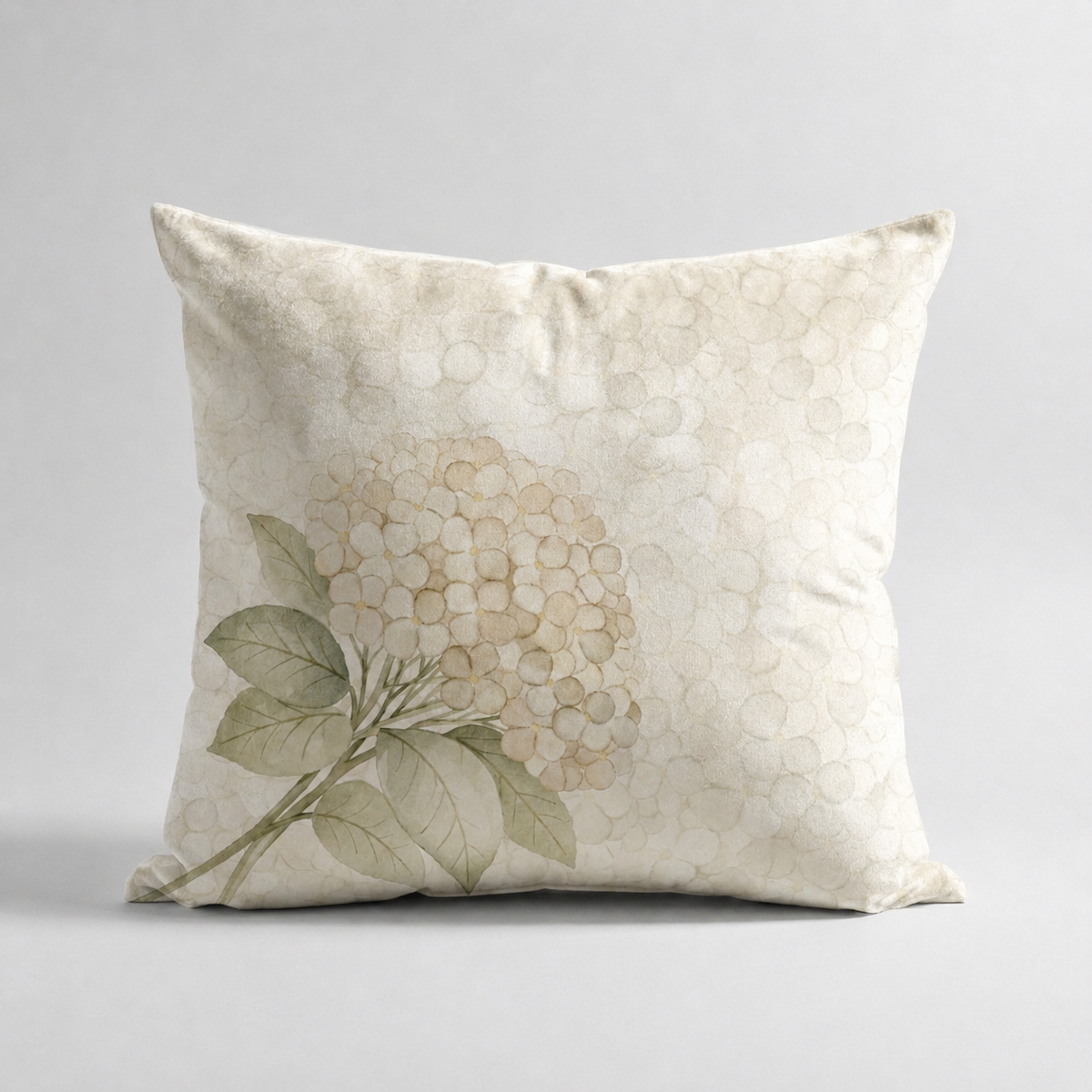 Cojines Heritage Meadow Estampados Florales - Hydrangea Beige Bouquette - Hydrgange Beige Bouquette