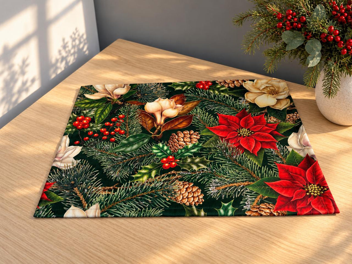 Individuales Navideños Winter Herbarium