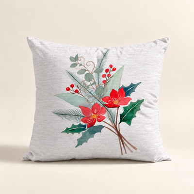 Cojín Navideño Christmas Bouquet