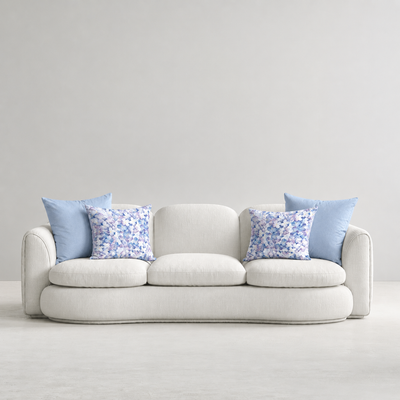 Cojines Mist Garden Estampados Florales - Blue Hydrangea - Sofa Blue Hydrangea
