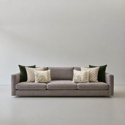 Cojines Heritage Meadow Estampados Geometricos - Mushroom Taupe Honeycomb - Sofa Mushroom Taupe Honeycomb