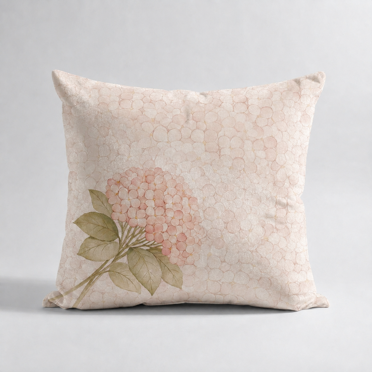 Cojines Golden Bloom Estampados Florales - Hydrangea Rose - Cojin Hydrangea Rose