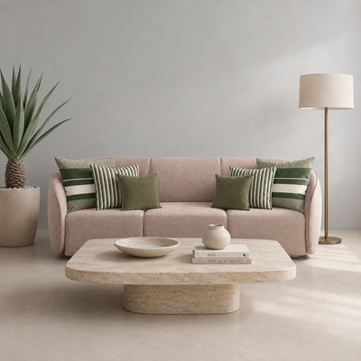 Cojines Heritage Meadow Estampados Geometricos - Olive Terrace Stripes - Sala Olive Terrace Stripes