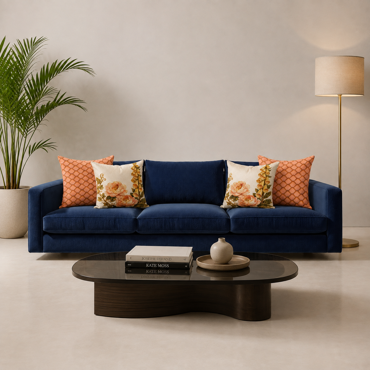 Cojines Golden Bloom Estampados Geometricos - Apricot Honeycomb - Sala Apricot Honeycomb