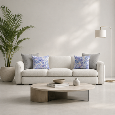 Cojines Mist Garden Estampados Florales - Sky Leaves - Sala Sky Leaves