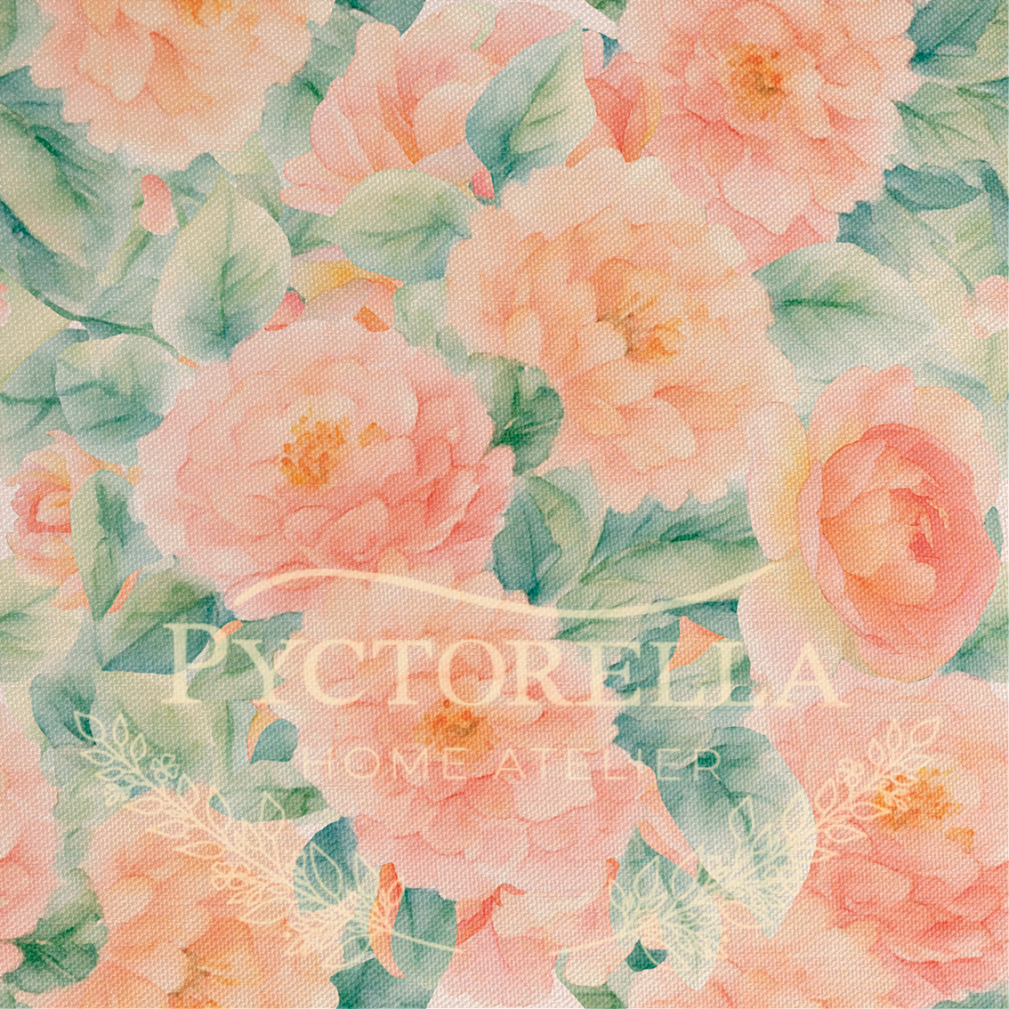 Camino de mesa Golden Bloom: Warm Peonies - imagen 3