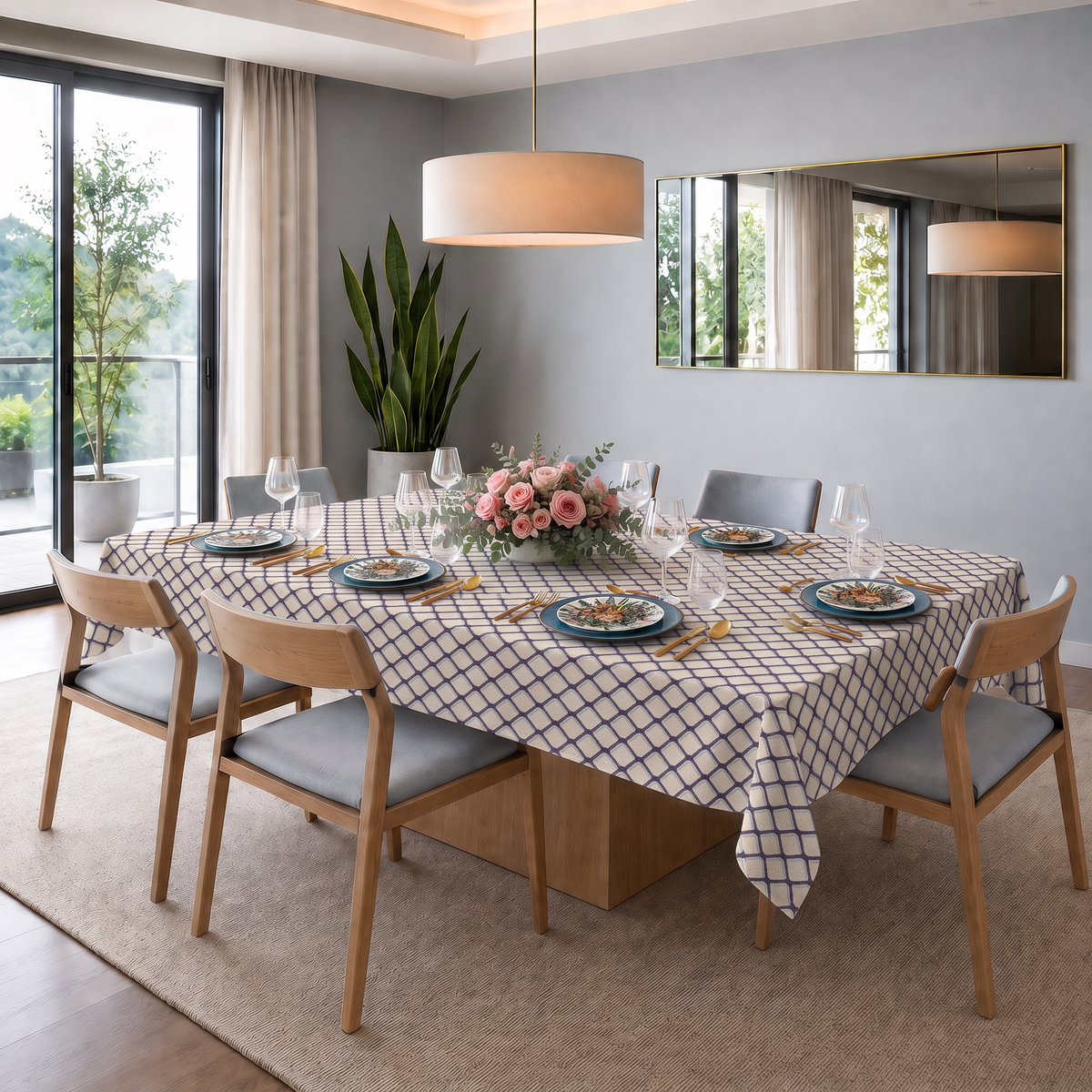 Mantel Mist Garden: Blue Honeycomb - Mesa Blue Honeycomb tc