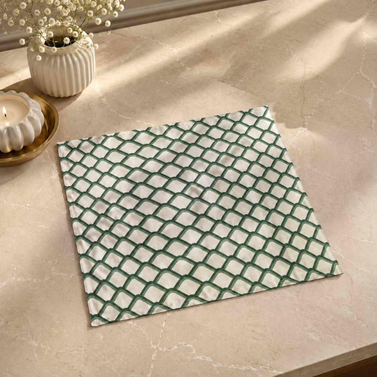 Servilleta Golden Bloom: Green Honeycomb - imagen 1