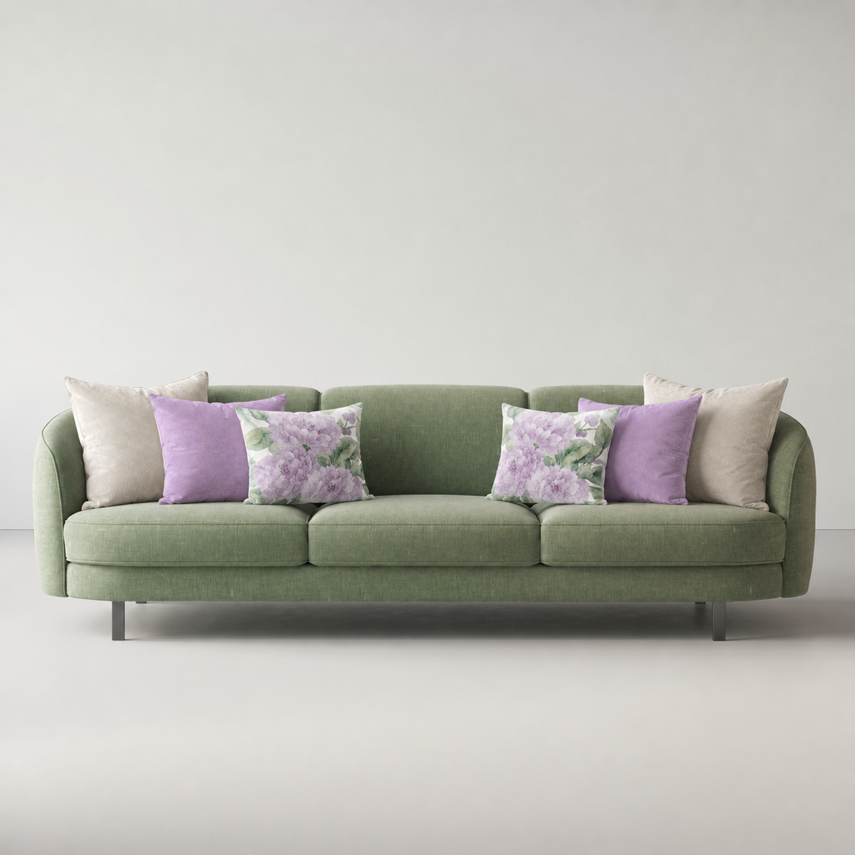 Cojines Mist Garden Estampados Florales - Night Peonies Aquarelle - Sofa Night Peonies Aquarelle