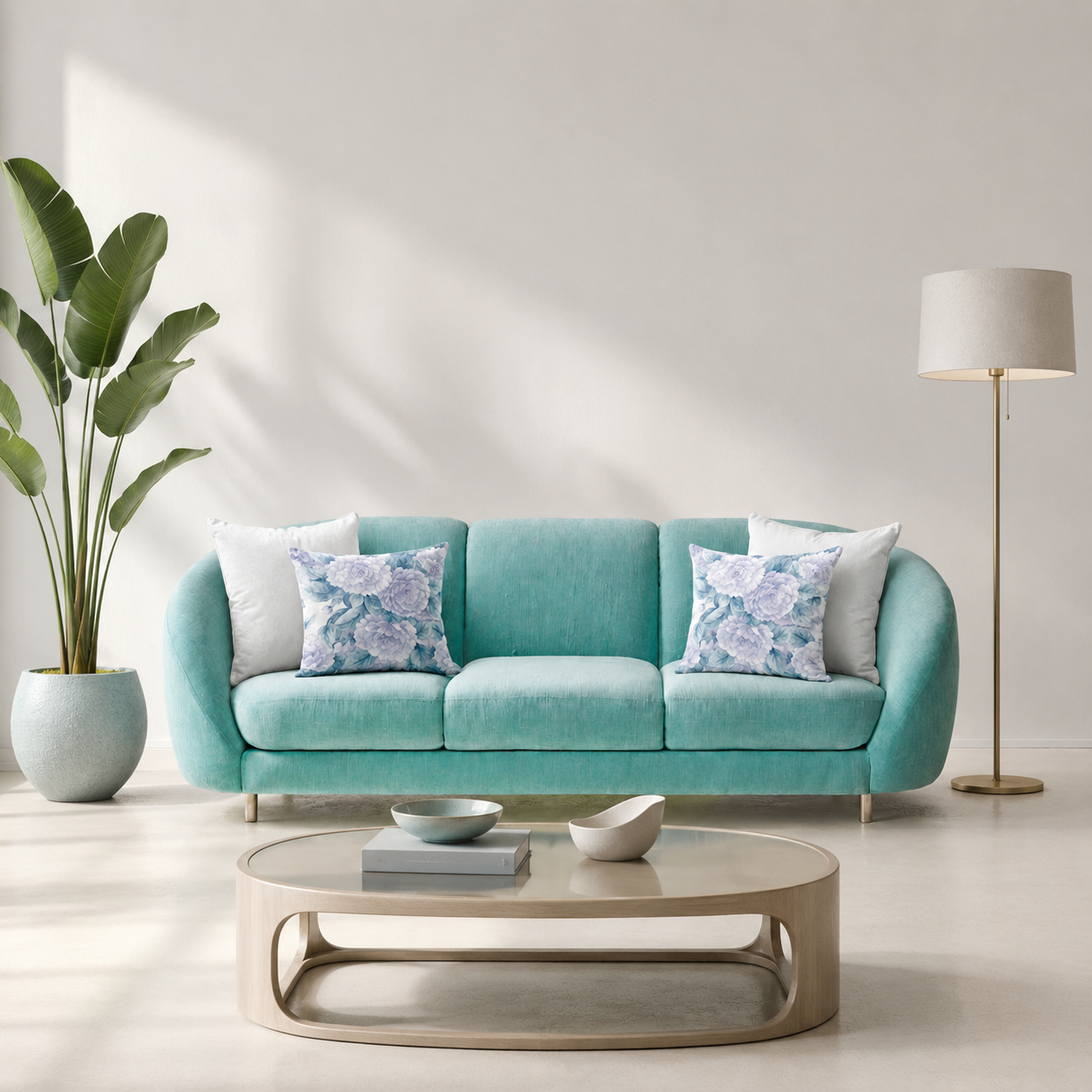 Cojines Mist Garden Unicolor - Chalk White - Sala Chalk White