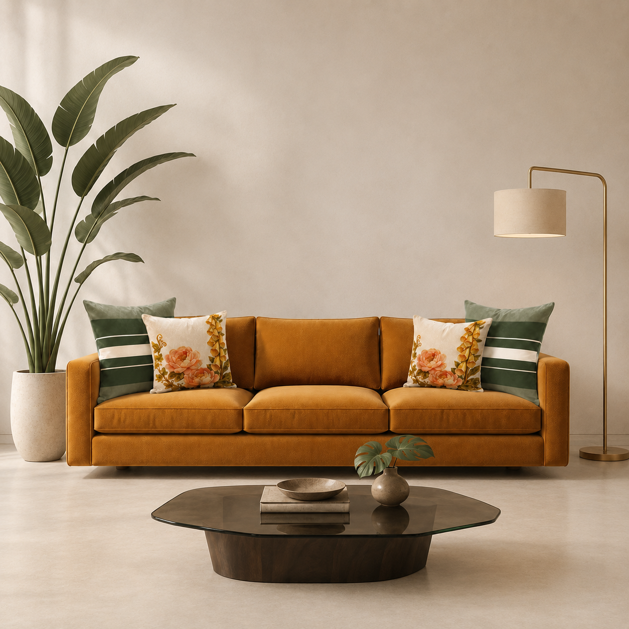 Cojines Golden Bloom Estampados Geometricos - Olive Terrace Lines - Sala Olive Terrace Lines