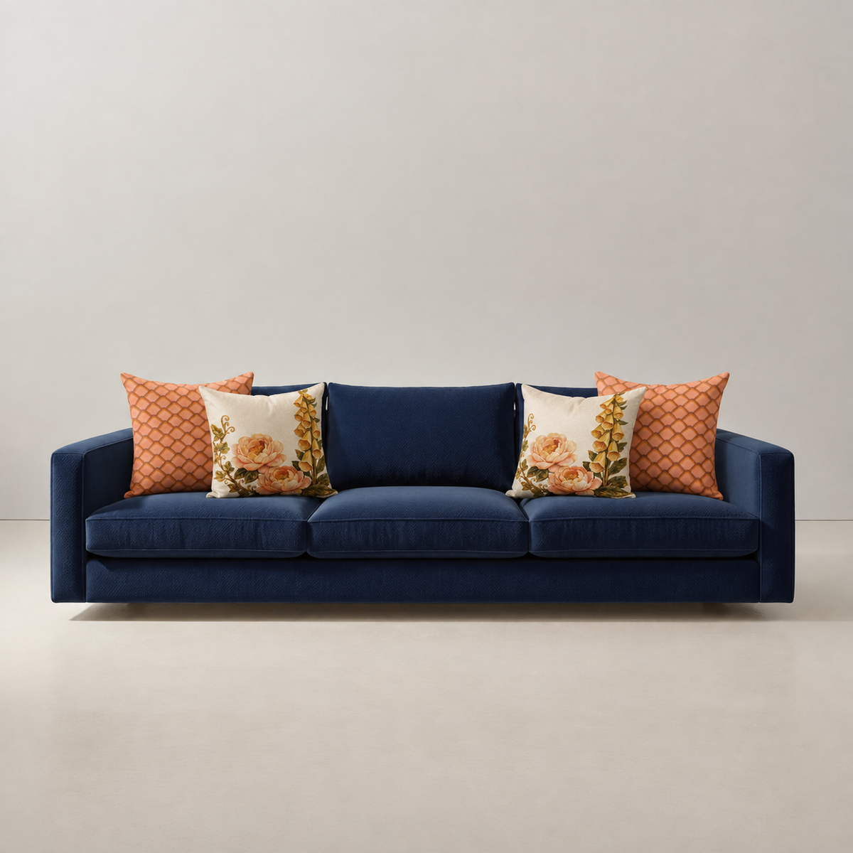 Cojines Golden Bloom Estampados Geometricos - Apricot Honeycomb - Sofa Apricot Honeycomb