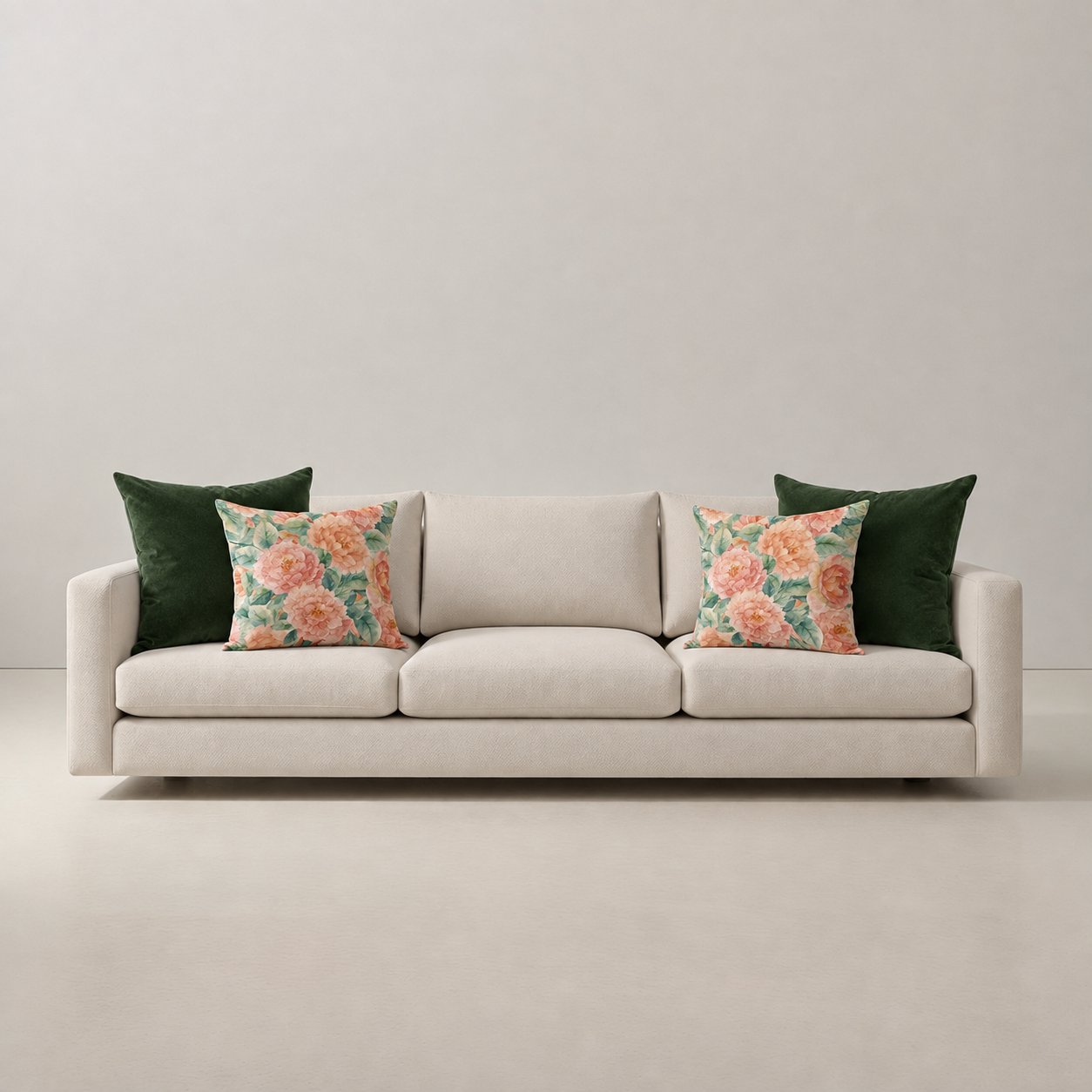 Cojines Golden Bloom Unicolor - Deep Ivy - Sofa Deep Ivy