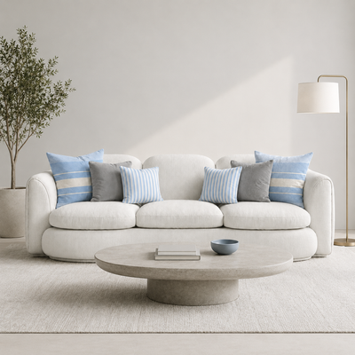 Cojines Mist Garden Estampados Geometricos - Mist Blue lines - Sala Mist Blue Lines