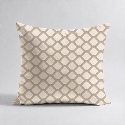 Cojines Heritage Meadow Estampados Geometricos - Mushroom Taupe Honeycomb - Cojin Mushroom Taupe Honeycomb